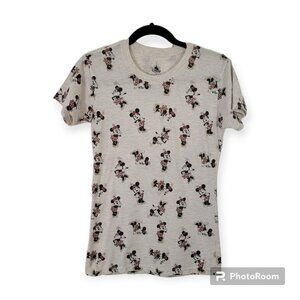 Disney Store Ladies Minnie Mouse Tan T Shirt Size S
